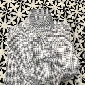Men's Black and White Patterned Shirt